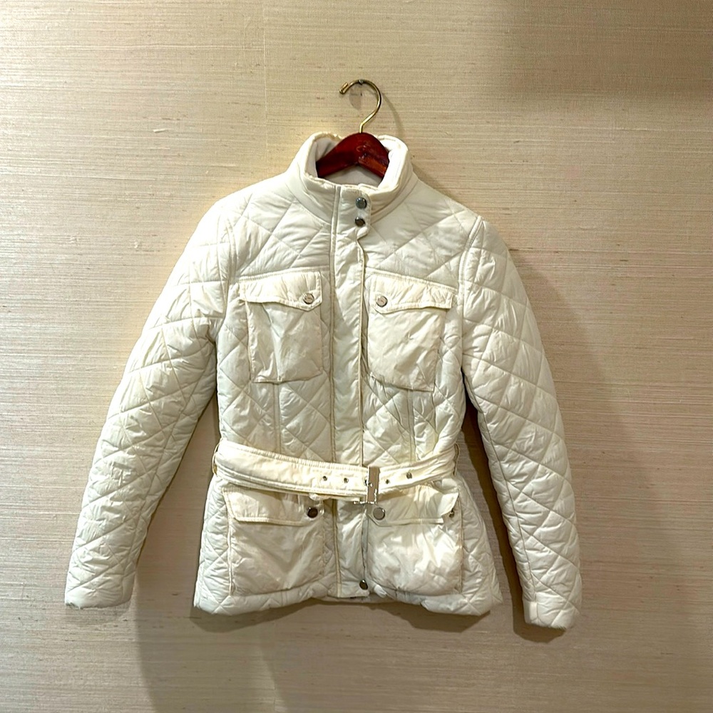 Lauren - Ralph Lauren Cream Quilted/Padded/Puffer Jacket Coat Ladies Small